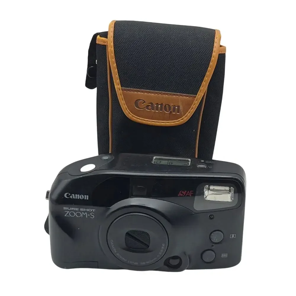 Canon Sure Shot Zoom-S 35mm Film Camera 38-60mm Tested W/ Case Battery